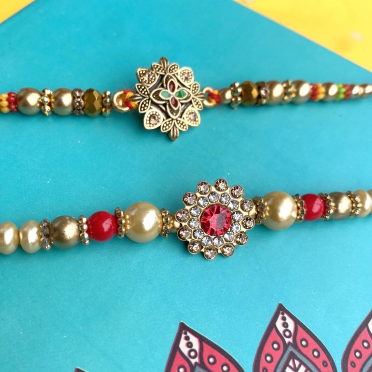 Kundan Rakhi (Set of 2)