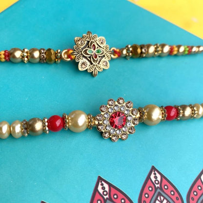 Kundan Rakhi (Set of 2)