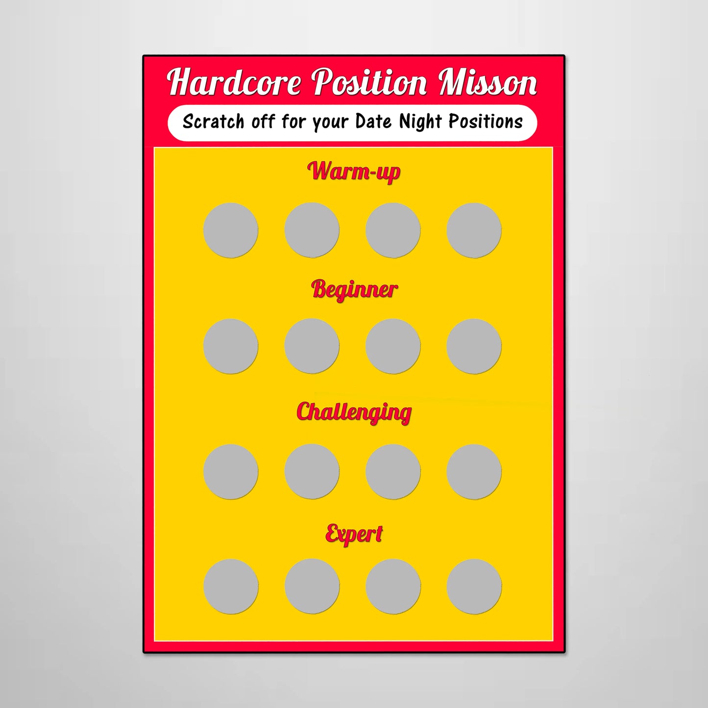 Hardcore Place and Position Decider Scratch Cards