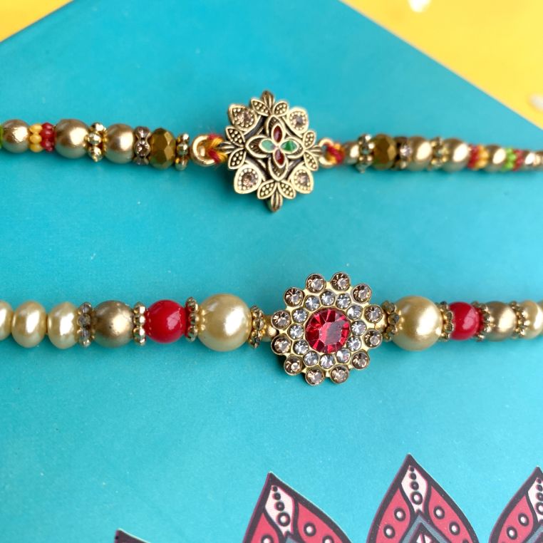 Kundan Rakhi (Set of 2)