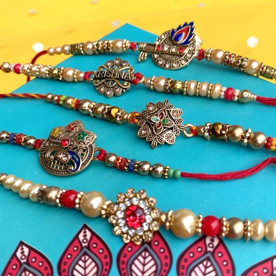 Set of 5 Devine Rakhis