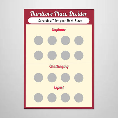 Hardcore Place and Position Decider Scratch Cards