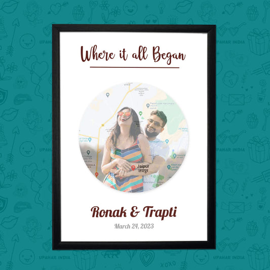 Where it all Began Map frame with pic