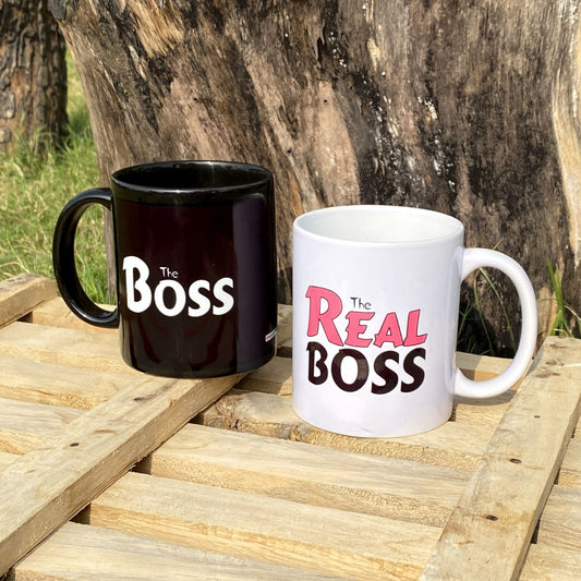 The Boss and The Real Boss (couple mugs)