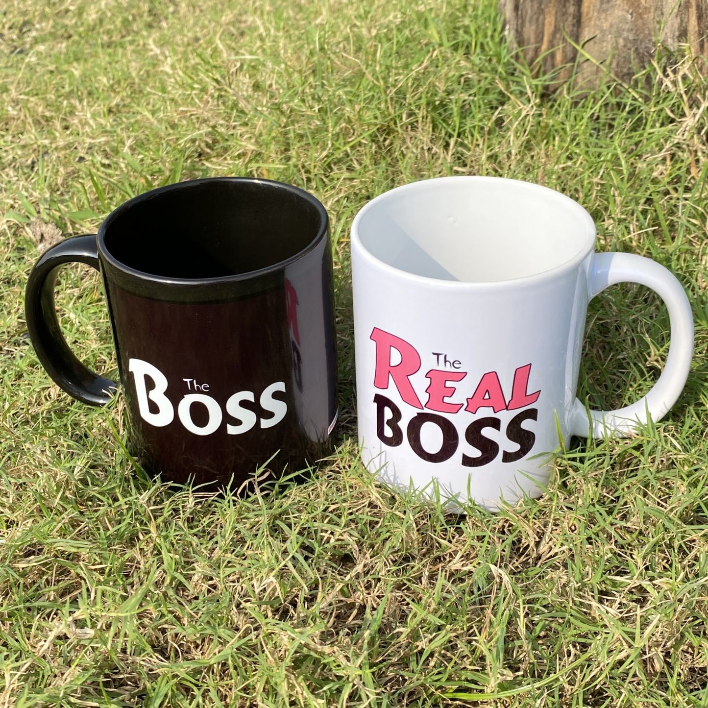 The Boss and The Real Boss (couple mugs)