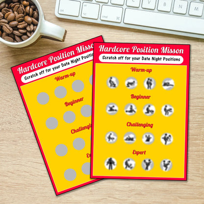 Hardcore Place and Position Decider Scratch Cards