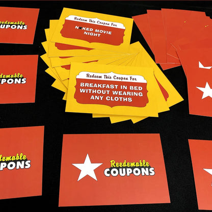 Redeemable Naughty Coupons Cards